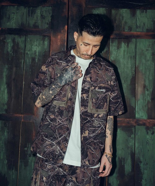 Subciety（サブサエティ）の「Ripstop cargo pocket shirt（シャツ/ブラウス・メンズ・ブラック/オリーブ/カモフラージュ・SMALL/MEDIUM/LARGE/X-LARGE）」の17枚目の写真