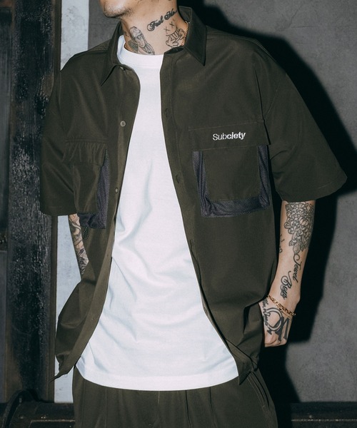 Subciety（サブサエティ）の「Ripstop cargo pocket shirt（シャツ/ブラウス・メンズ・ブラック/オリーブ/カモフラージュ・SMALL/MEDIUM/LARGE/X-LARGE）」の13枚目の写真