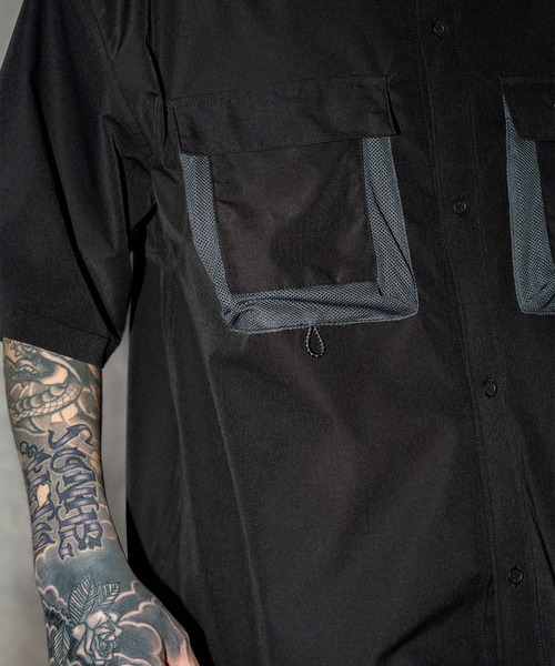 Subciety（サブサエティ）の「Ripstop cargo pocket shirt（シャツ/ブラウス・メンズ・ブラック/オリーブ/カモフラージュ・SMALL/MEDIUM/LARGE/X-LARGE）」の10枚目の写真