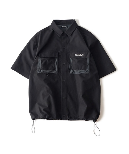 Subciety（サブサエティ）の「Ripstop cargo pocket shirt（シャツ/ブラウス・メンズ・ブラック/オリーブ/カモフラージュ・SMALL/MEDIUM/LARGE/X-LARGE）」の4枚目の写真