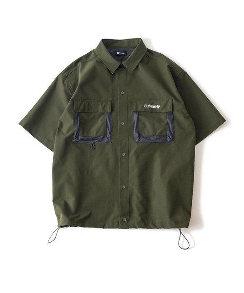 Subciety（サブサエティ）の「Ripstop cargo pocket shirt（シャツ/ブラウス・メンズ・ブラック/オリーブ/カモフラージュ・SMALL/MEDIUM/LARGE/X-LARGE）」の5枚目の写真