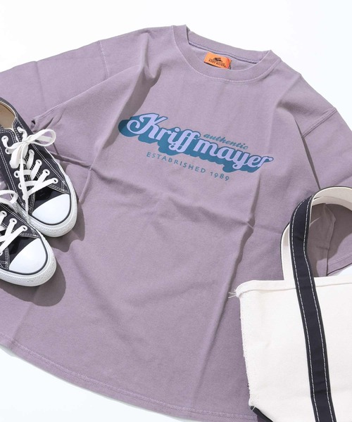 KRIFF MAYER(クリフメイヤー)の「ピグメントプリントT(Tシャツ/カットソー・レディース・グリーン/イエロー/チャコール/ライトグレー/パープル・LARGE/MEDIUM)」の5枚目の写真