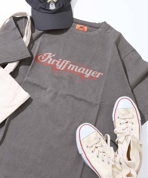KRIFF MAYER(クリフメイヤー)の「ピグメントプリントT(Tシャツ/カットソー・レディース・グリーン/イエロー/チャコール/ライトグレー/パープル・LARGE/MEDIUM)」の3枚目の写真