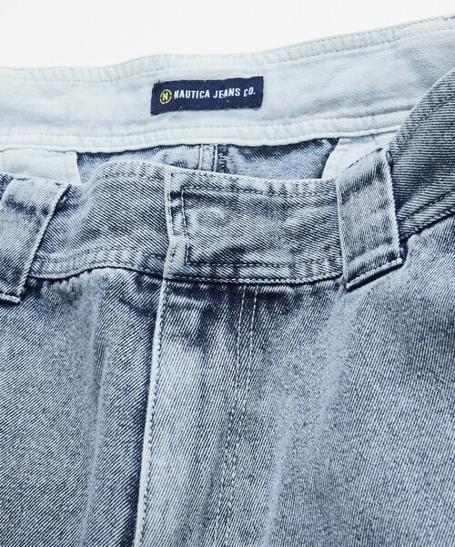 NAUTICA(ノーティカ)の「NAUTICA JEANS CO./ノーティカジーンズ Faded Gizastitch T/C Curve Cropped Pants/フェイデッド ギザステッチ コットンポリエステル カーブ クロップドパンツ(その他パンツ・メンズ・ネイビー/ブラック・SMALL/MEDIUM/LARGE)」の4枚目の写真