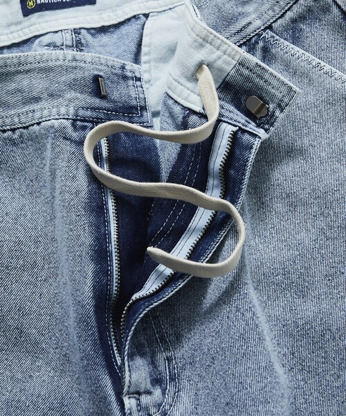 NAUTICA(ノーティカ)の「NAUTICA JEANS CO./ノーティカジーンズ Faded Gizastitch T/C Curve Cropped Pants/フェイデッド ギザステッチ コットンポリエステル カーブ クロップドパンツ(その他パンツ・メンズ・ネイビー/ブラック・SMALL/MEDIUM/LARGE)」の5枚目の写真