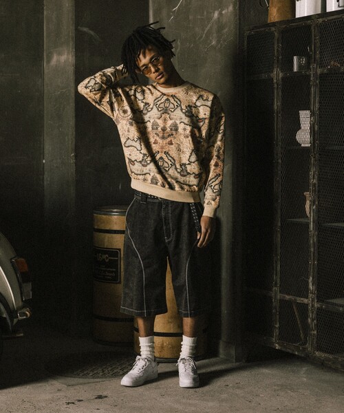 NAUTICA(ノーティカ)の「NAUTICA JEANS CO./ノーティカジーンズ Faded Gizastitch T/C Curve Cropped Pants/フェイデッド ギザステッチ コットンポリエステル カーブ クロップドパンツ(その他パンツ・メンズ・ネイビー/ブラック・SMALL/MEDIUM/LARGE)」の14枚目の写真