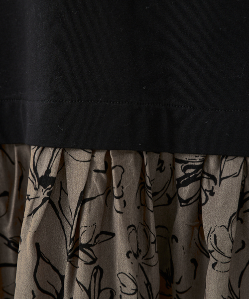 abahouse mavie（アバハウスマヴィ）の「【大人のいちまんワンピ】プリントコンビワンピ/春服/夏服（ワンピース・レディース・ブラウン/ブラック/ネイビー・フリー）」の19枚目の写真