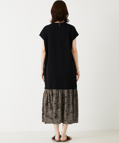 abahouse mavie（アバハウスマヴィ）の「【大人のいちまんワンピ】プリントコンビワンピ/春服/夏服（ワンピース・レディース・ブラウン/ブラック/ネイビー・フリー）」の21枚目の写真