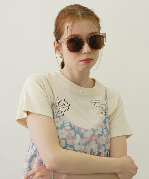 MILKFED.（ミルクフェド）の「MILKFED. LOGO BIG SQUARE SUNGLASSES（サングラス・レディース・ブラウン/クリア/ブラック・ONE SIZE）」の10枚目の写真