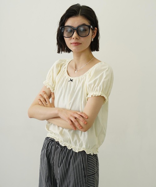 MILKFED.（ミルクフェド）の「MILKFED. LOGO BIG SQUARE SUNGLASSES（サングラス・レディース・ブラウン/クリア/ブラック・ONE SIZE）」の13枚目の写真
