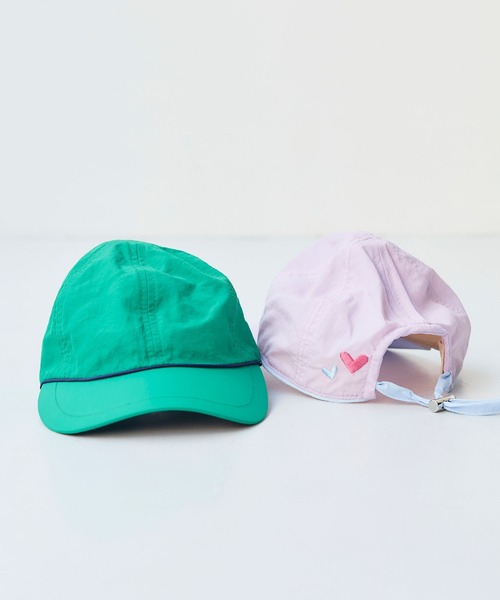 CROSS FUNCTION（クロスファンクション）の「《UPF50+》エブ楽 キッズドロストタフタキャップ【CF/クロスファンクション】（キャップ・キッズ・グリーン/ラベンダー・52cm）」の3枚目の写真