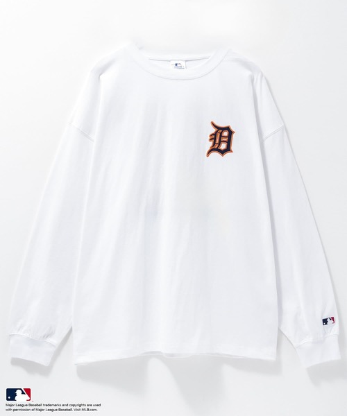 MLB(メジャーリーグベースボール)の「MLB / メジャーリーグベースボール ツイルワッペン ロングスリーブTシャツ(Tシャツ/カットソー・メンズ・ナチュラル/ホワイト/ブラック/ネイビー/アッシュグレー・L/XL/M)」の6枚目の写真
