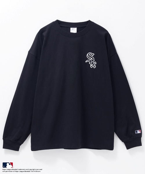 MLB(メジャーリーグベースボール)の「MLB / メジャーリーグベースボール ツイルワッペン ロングスリーブTシャツ(Tシャツ/カットソー・メンズ・ナチュラル/ホワイト/ブラック/ネイビー/アッシュグレー・L/XL/M)」の10枚目の写真