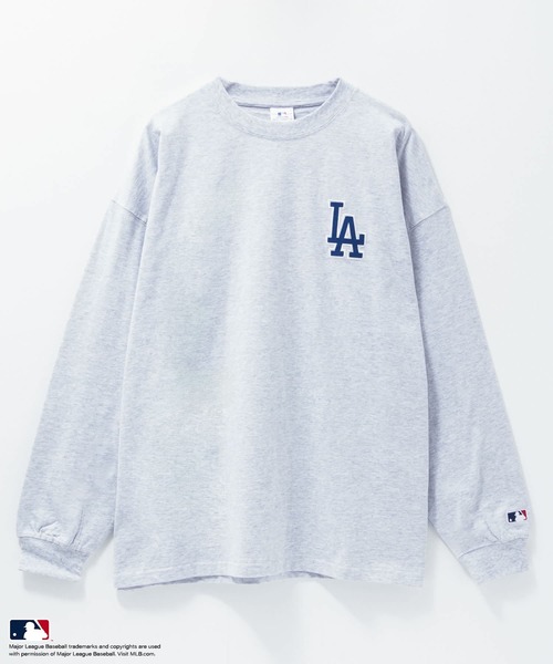 MLB(メジャーリーグベースボール)の「MLB / メジャーリーグベースボール ツイルワッペン ロングスリーブTシャツ(Tシャツ/カットソー・メンズ・ナチュラル/ホワイト/ブラック/ネイビー/アッシュグレー・L/XL/M)」の14枚目の写真