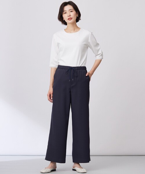 J.PRESS(ジェイプレス)の「【洗える】エアロツイルストライプ イージーパンツ(その他パンツ・レディース・カーキ系1/グレー系1/ネイビー系1・T13/T15/T17)」の7枚目の写真