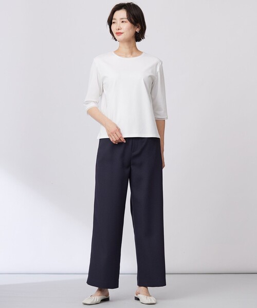 J.PRESS(ジェイプレス)の「【洗える】エアロツイルストライプ イージーパンツ(その他パンツ・レディース・カーキ系1/グレー系1/ネイビー系1・T13/T15/T17)」の8枚目の写真