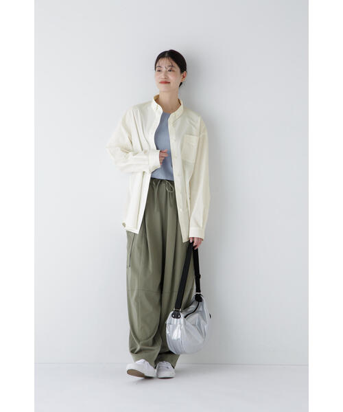 human woman（ヒューマンウーマン）の「◆製品染めボタンダウンオーバーシャツ（シャツ/ブラウス・レディース・ピンク/ホワイト系その他/イエロー・MEDIUM）」の9枚目の写真