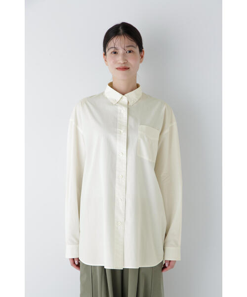 human woman（ヒューマンウーマン）の「◆製品染めボタンダウンオーバーシャツ（シャツ/ブラウス・レディース・ピンク/ホワイト系その他/イエロー・MEDIUM）」の10枚目の写真