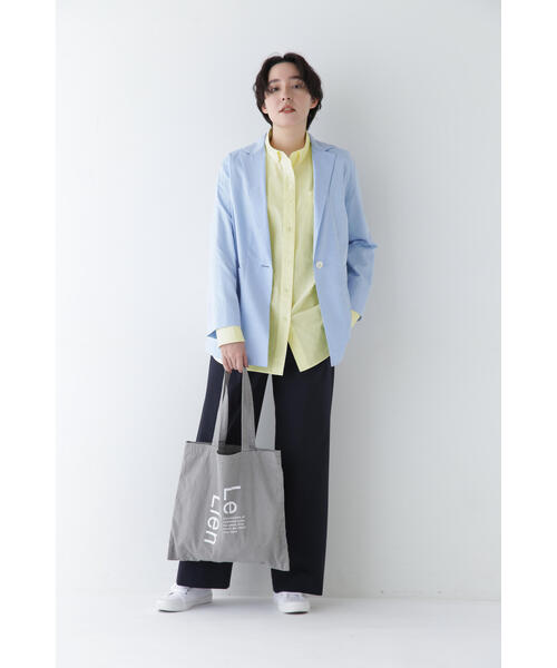 human woman（ヒューマンウーマン）の「◆製品染めボタンダウンオーバーシャツ（シャツ/ブラウス・レディース・ピンク/ホワイト系その他/イエロー・MEDIUM）」の15枚目の写真