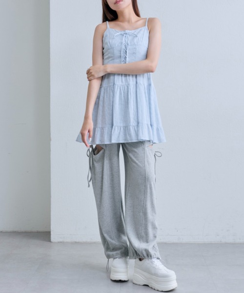Olive des Olive レースアップミニキャミワンピース レースアップミニキャミワンピース | OLIVE des OLIVE(オリーブ