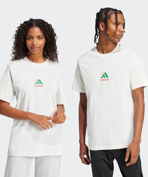 追跡便【adidas】ラウンジ ピザ グラフィック Tシャツ メンズ セール】ラウンジ ピザグラフィック 半袖Tシャツ / アディダス