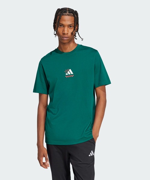 追跡便【adidas】ラウンジ ピザ グラフィック Tシャツ メンズ セール】ラウンジ ピザグラフィック 半袖Tシャツ / アディダス