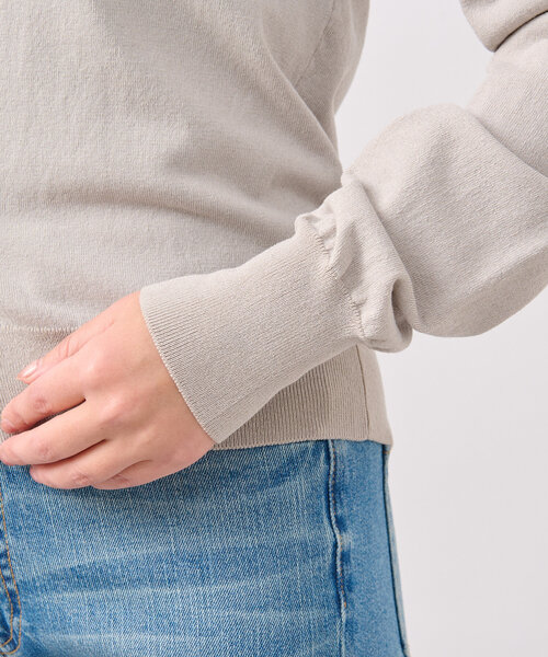 RIVE DROITE（リヴドロワ）の「【MONN.:.(モン)】バイカラーカーデ（カーディガン/ボレロ・レディース・ネイビー/グレー/ベージュ・FREE）」の4枚目の写真
