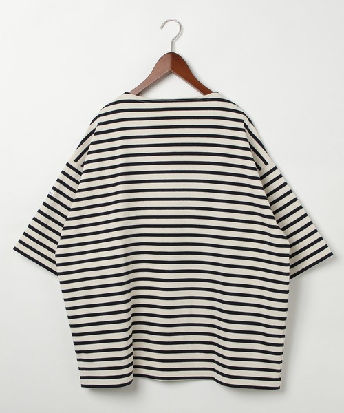 ORCIVAL(オーシバル)の「【ORCIVAL(オーシバル)】WIDE BODY BOAT NECK プルオーバー(Tシャツ/カットソー・メンズ・グレー/ネイビー・MEDIUM)」の5枚目の写真