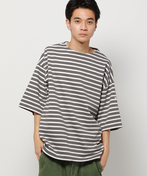 ORCIVAL(オーシバル)の「【ORCIVAL(オーシバル)】WIDE BODY BOAT NECK プルオーバー(Tシャツ/カットソー・メンズ・グレー/ネイビー・MEDIUM)」の15枚目の写真