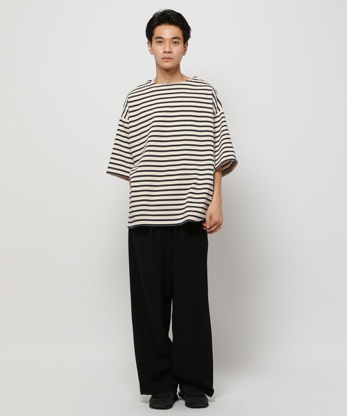 ORCIVAL(オーシバル)の「【ORCIVAL(オーシバル)】WIDE BODY BOAT NECK プルオーバー(Tシャツ/カットソー・メンズ・グレー/ネイビー・MEDIUM)」の16枚目の写真
