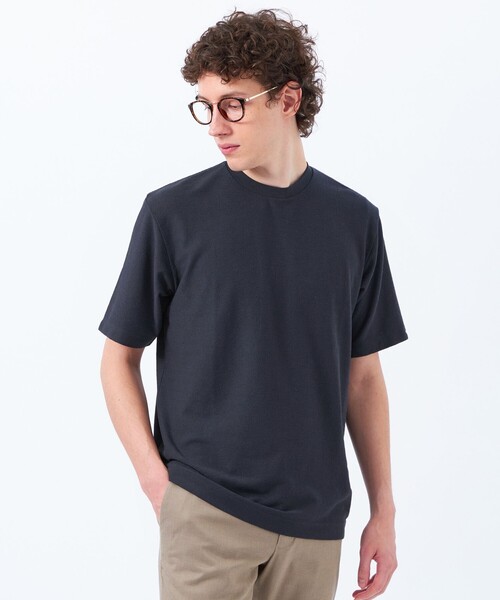 MACKINTOSH PHILOSOPHY(マッキントッシュ フィロソフィー)の「パイル調ドライミックス クルーネックプルオーバー(Tシャツ/カットソー・メンズ・ダークネイビー/ピンク系その他3/ホワイト/ブルー系その他3・40/38/42)」の2枚目の写真