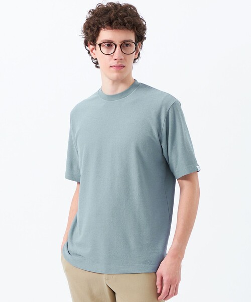 MACKINTOSH PHILOSOPHY(マッキントッシュ フィロソフィー)の「パイル調ドライミックス クルーネックプルオーバー(Tシャツ/カットソー・メンズ・ダークネイビー/ピンク系その他3/ホワイト/ブルー系その他3・40/38/42)」の3枚目の写真