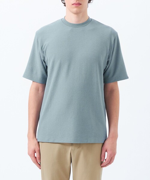 MACKINTOSH PHILOSOPHY(マッキントッシュ フィロソフィー)の「パイル調ドライミックス クルーネックプルオーバー(Tシャツ/カットソー・メンズ・ダークネイビー/ピンク系その他3/ホワイト/ブルー系その他3・40/38/42)」の9枚目の写真