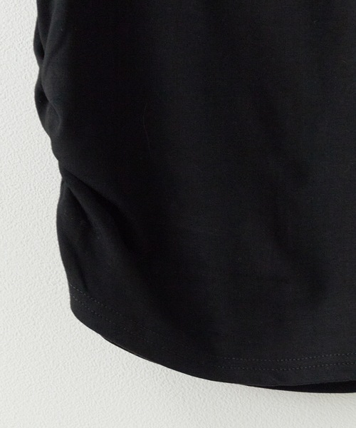 ROOPTOKYO（ループトウキョウ）の「ハイネックテレコリブギャザートップス 秋物 秋服 2026年秋冬（Tシャツ/カットソー・レディース・ピンク/グレー/ブラック/ベージュ/ブラウン/ホワイト・FREE）」の8枚目の写真