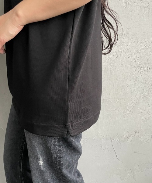 LACOSTE（ラコステ）の「[LACOSTE/ラコステ] ヘビーウェイト ロゴプリントＴシャツ（Tシャツ/カットソー・レディース・ブラック/ホワイト/キナリ/シルバー・2/3/4）」の7枚目の写真