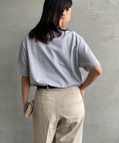 LACOSTE（ラコステ）の「[LACOSTE/ラコステ] ヘビーウェイト ロゴプリントＴシャツ（Tシャツ/カットソー・レディース・ブラック/ホワイト/キナリ/シルバー・2/3/4）」の22枚目の写真