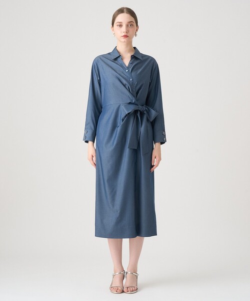 セール】テンセルツイルカシュクールワンピース（ワンピース）｜ANAYI