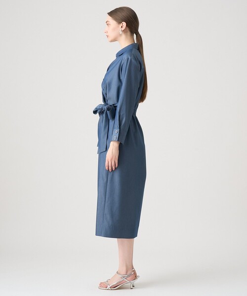 【現行品】アナイ テンセルツイルカシュクールワンピース 38 セール】テンセルツイルカシュクールワンピース（ワンピース）｜ANAYI