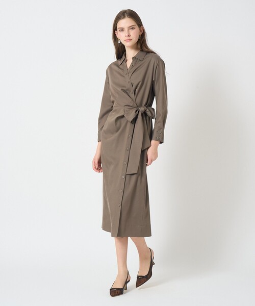 ANAYI(アナイ)の「テンセルツイルカシュクールワンピース(ワンピース・レディース・インディゴブルー/カーキ/グレイッシュベージュ・38/36/34)」の13枚目の写真