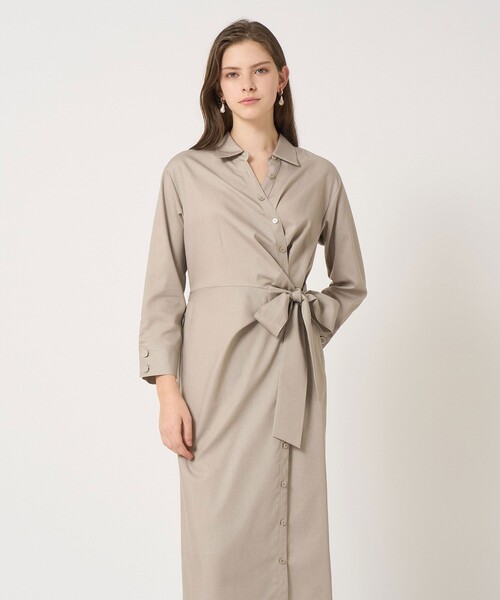 【現行品】アナイ テンセルツイルカシュクールワンピース 38 セール】テンセルツイルカシュクールワンピース（ワンピース）｜ANAYI