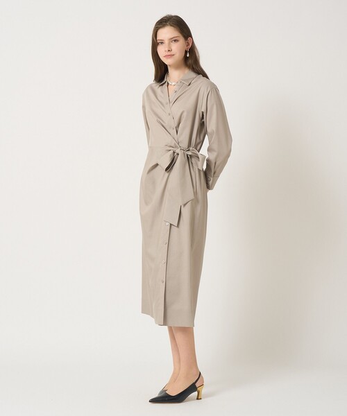ANAYI(アナイ)の「テンセルツイルカシュクールワンピース(ワンピース・レディース・インディゴブルー/カーキ/グレイッシュベージュ・38/36/34)」の17枚目の写真