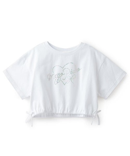 キラキラロゴ　短丈Tシャツ