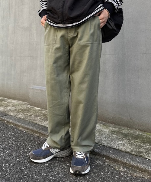 CIAOPANIC TYPY(チャオパニックティピー)の「コットンリネンストレッチベイカーテーパードパンツ(チノパンツ・メンズ・マスタード/ネイビー/カーキ/ブラック・LARGE/MEDIUM/SMALL)」の2枚目の写真