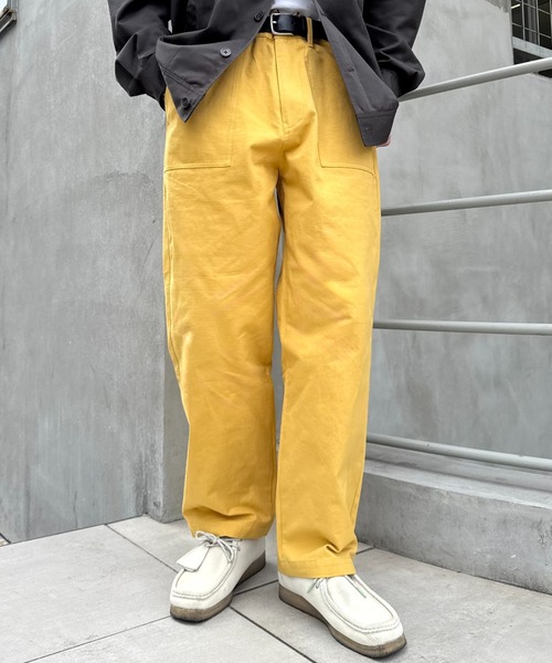 CIAOPANIC TYPY(チャオパニックティピー)の「コットンリネンストレッチベイカーテーパードパンツ(チノパンツ・メンズ・マスタード/ネイビー/カーキ/ブラック・LARGE/MEDIUM/SMALL)」の4枚目の写真