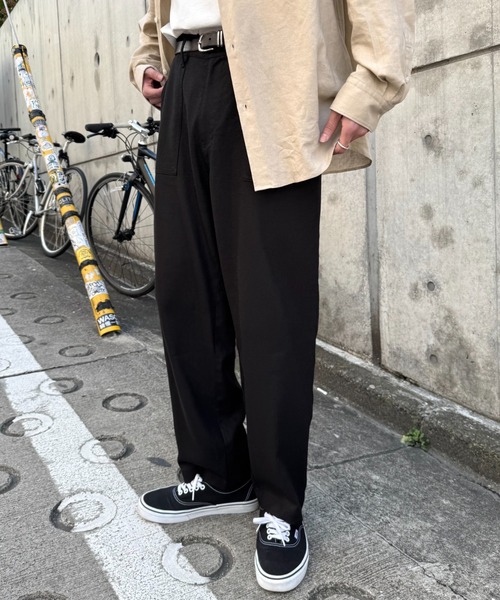 CIAOPANIC TYPY(チャオパニックティピー)の「コットンリネンストレッチベイカーテーパードパンツ(チノパンツ・メンズ・マスタード/ネイビー/カーキ/ブラック・LARGE/MEDIUM/SMALL)」の1枚目の写真