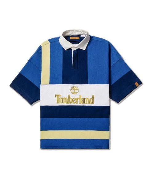 Timberland（ティンバーランド）の「Timberland TOKYO DESIGN COLLECTIVE Half Sleeve Shirts（ティンバーランド TDC 半袖 ラグビー シャツ）（シャツ/ブラウス・メンズ・グリーン系/ブルー・MEDIUM/LARGE/SMALL/X-LARGE）」の2枚目の写真