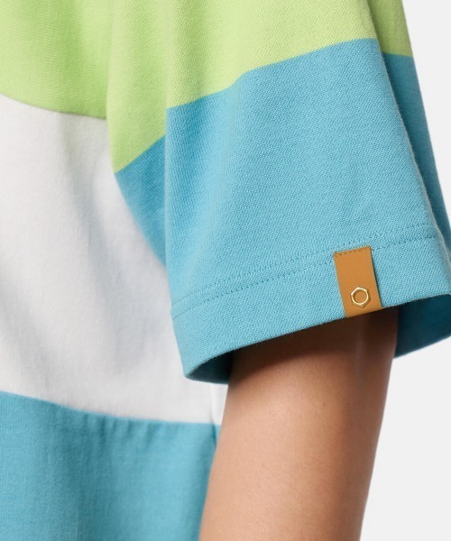 Timberland（ティンバーランド）の「Timberland TOKYO DESIGN COLLECTIVE Half Sleeve Shirts（ティンバーランド TDC 半袖 ラグビー シャツ）（シャツ/ブラウス・メンズ・グリーン系/ブルー・MEDIUM/LARGE/SMALL/X-LARGE）」の3枚目の写真