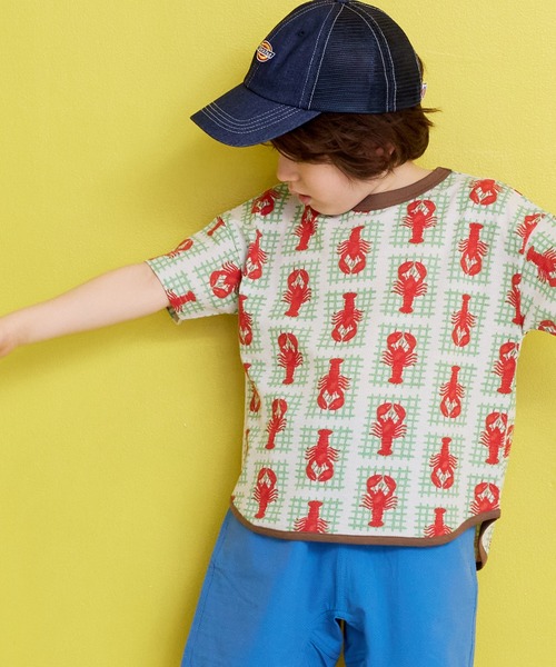 MARKEY'S（マーキーズ）の「【吸水速乾】サーマルメッシュ総柄Ｔシャツ（Tシャツ/カットソー・キッズ・ブルー/チャコール/レッド/グリーン・80/90/95/100/110/120/130/140/150）」の4枚目の写真