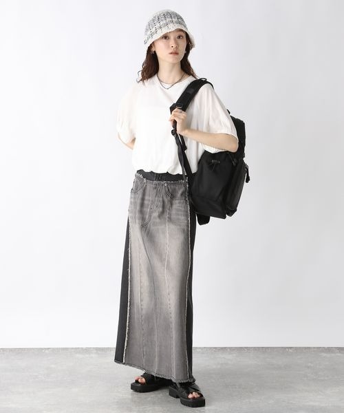 JEANASIS(ジーナシス)の「リメイクデニムロングスカート/453244(デニムスカート・レディース・ブラック/ブルー・SMALL/MEDIUM)」の19枚目の写真