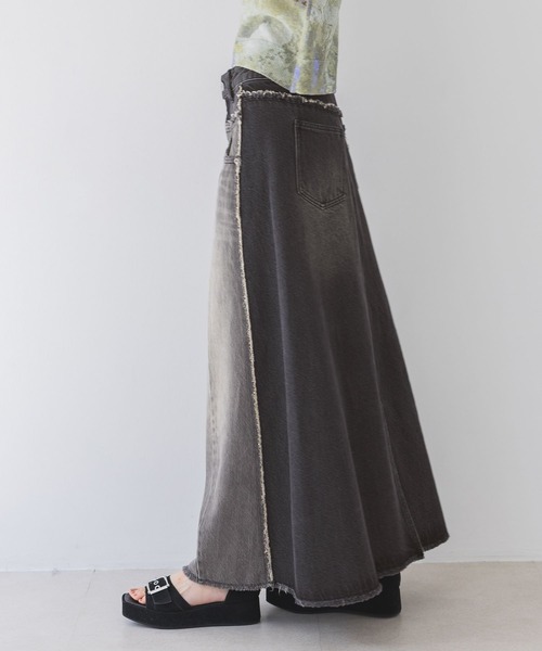 JEANASIS(ジーナシス)の「リメイクデニムロングスカート/453244(デニムスカート・レディース・ブラック/ブルー・SMALL/MEDIUM)」の17枚目の写真